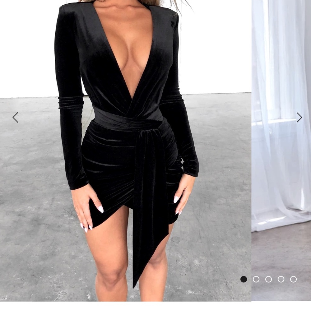 New with tags babyboo fashion black velvet dress